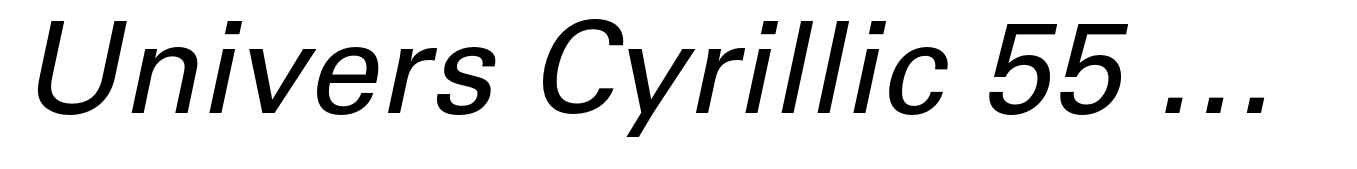 Univers Cyrillic 55 Oblique